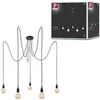 Image de Neordic Luminaire en suspension Ketil E27 max. 5x60W Noir gradable Silicone#Métal