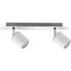 Image de Projecteur 2 sources tube - blanc/chrome - 2x10w - gu10 - 230v - ip44 - dimmable - sans ampoule