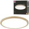 Image de Panneau LED Atria Shine Backlight IP44 rond 293mm 16W 1600lm 3000K Esthétique bois