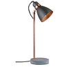 Image de Neordic Lampe à poser Orm E27 max. 20W Gris#Cuivre Dépoli Métal#Béton