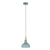 Image de Luminaire en suspension Juna E14 max. 20W Vert satiné#Cuivre#Bois gradable Métal#Bois