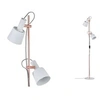 Image de Neordic Lampadaire Haldar E14 max. 2x20W Blanc#Cuivre Dépoli Métal