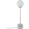 Image de Neordic Lampe à poser Moa G9 max. 10W Blanc#Doré mat Verre#Marbre#Métal