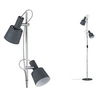 Image de Neordic Lampadaire Haldar E14 max. 2x20W Gris foncé#Chrome mat Métal