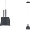 Image de Neordic Luminaire en suspension Haldar E14 max. 20W Gris foncé#Chrome mat gradable Métal