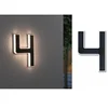 Image de Solar Numéro de maison lumineux LED avec batterie interchangeable Numéro 4 IP44 3000K 6lm Noir