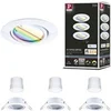 Image de Spot encastré LED Smart Home Zigbee 3.0 Base Coin Kit de base orientable rond 90mm 20° Coin 3x4,9W 3x420lm 230V gradable RGBW+ Blanc