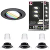 Image de Paulmann 92468 Spot encastré LED Base Smart Home Zigbee kit de base orientable rond 230V 3x4,9W 3x420lm gradable 90mm Noir mat Métal RGBW+ en occasion ou reconditionné