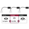 Image de Spot encastré modulaire LED Choose Coin Kit de 3 rond 50mm Coin 3x6W 3x470lm 230V 2700K Satiné