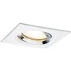 Image de Spot encastré LED Nova Plus Luminaire individuel orientable IP65 carré 93x93mm 30° GU10 7W 460lm 230V gradable 2700K Blanc dépoli#Chrome