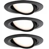 Image de Spot encastré LED Nova Plus Coin Kit de base orientable IP65 rond 93mm 30° Coin 3x6W 3x470lm 230V gradable 2700K Noir mat