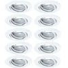 Image de Spot encastré Base Kit de base orientable rond 90mm 20° GU10 max. 10W 230V gradable Blanc