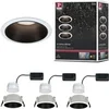 Image de Spot encastré LED 3-Step-Dim Cole Coin Kit de 3 IP44 rond 88mm Coin 3x6W 3x470lm 230V gradable 2700K Blanc#Noir mat