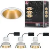 Image de Spot encastré LED 3-Step-Dim Cole Coin Kit de 3 IP44 rond 88mm Coin 3x6W 3x460lm 230V gradable 2700K Blanc#Doré mat
