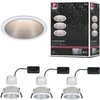 Image de Spot encastré LED 3-Step-Dim Cole Coin Kit de 3 IP44 rond 88mm Coin 3x6W 3x470lm 230V gradable 2700K Blanc#Argent mat