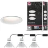 Image de Spot encastré LED Cymbal Coin Kit de base IP44 rond 77mm Coin 3x6,7W 3x430lm 230V gradable 2700K Blanc dépoli