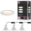Image de Spot encastré LED Cymbal Coin Kit de base IP44 rond 77mm Coin 3x6W 3x440lm 230V gradable Dim to warm Blanc dépoli