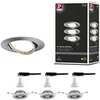 Image de Spot encastré LED Base Kit de base orientable rond 90mm 20° GU10 3x5W 3x350lm 230V 3000K Acier brossé