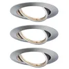 Image de Paulmann 93425 Spot encastré LED Base rond incl. 3x5W gradable projecteurs encastrés Acier brossé spot métal lampe encastrée 3000 K en occasion ou reconditionné