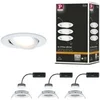 Image de Spot encastré LED Nova Plus Coin Kit de base orientable rond 84mm 50° Coin 3x6W 3x470lm 230V gradable 2700K Blanc dépoli