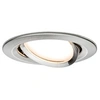 Image de Spot encastré LED Nova Plus Coin Luminaire individuel orientable rond 84mm 50° Coin 6W 470lm 230V gradable 2700K Acier brossé