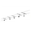 Image de Kit complet comprenant 5 spots spice salt sur câbles - 5x10w - gu5. 3 - 80 va - chrome mat - dimmable