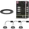 Image de Spot encastré LED Nova Coin Kit de base fixe IP44 rond 78mm Coin 3x6W 3x470lm 230V 2700K Noir mat