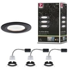 Image de Spot encastré LED 3-Step-Dim Nova Coin Kit de base fixe IP44 rond 78mm Coin 3x6W 3x470lm 230V gradable 2700K Noir mat