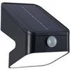 Image de Solar Lèche-mur LED Lesly Détecteur de mouvement crépusculaire (IR) IP65 carré 113x126mm 3000K 5,5W 400lm 3,7V Anthracite Matière plastique