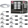 Image de Spot encastré LED Calla Kit de base orientable IP65 rond 90mm 30° 10x6W 10x530lm 230V 4000K Chrome mat