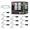 Image de Spot encastré LED Calla Kit de base orientable IP65 rond 90mm 30° 10x5,2W 10x460lm 230V gradable 4000K Blanc dépoli