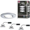 Image de Spot encastré LED Calla Kit de base orientable IP65 rond 90mm 30° 3x6W 3x530lm 230V 4000K Chrome mat
