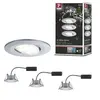 Image de Spot encastré LED Calla Kit de base orientable IP65 rond 90mm 30° 3x5,2W 3x460lm 230V gradable 4000K Chrome mat