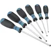 Image de HAZET Jeu de tournevis 810SPC/6 I 6 pièces avec manche antidérapant à 3 composants pour une transmission de force élevée I surface chromée mate, 4x profil à fente, 2x profil cruciforme'. en occasion ou reconditionné