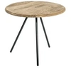 Image de Table basse ronde BASTIAn'en chêne massif et acier noir 50cm