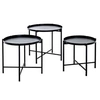 Image de Lot de 3 tables basses LIROY en métal noir