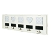 Image de Patère Murale Vintage "Coeur" 77cm Blanc