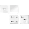 Image de Lot de 4 Patères en Métal "Laqué" 15cm Blanc