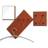 Image de Lot de 4 Patères en Métal "Laqué" 15cm Rouge