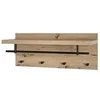 Image de Patère Murale & Etagère "Miranda" 75cm Chêne & Noir