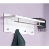 Image de Etagère murale 4 pateres + 1 tringle L75 x H30cm MDF blanc PAOLO