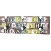 Image de Patère Murale 3 Crochets "Home" 60cm Multicolore