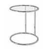 Image de Table d'Appoint en Verre "Blaise" 55cm Argent