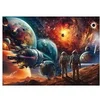 Image de Puzzle cosmos multicolore voyage dans lespace 1000 pieces -