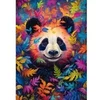 Image de Puzzle 1000 pièces : Le panda dans la forêt arc-en-ciel
