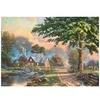 Image de Puzzle 1000 pièces en bois : Le vieux moulin à eau - Thomas Kinkade