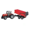 Image de Massey Ferguson 7480 avec Remorque Benne Modèle Réduit 1/16 Rouge / Noir