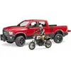 Image de Jeux de voiture - RAM 2500 Power Wagon, Scrambler Ducati Desert Sled et Jeux de voiture Bruder Rouge TU 025021