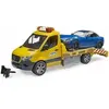 Image de Jeux de voiture - Transporteur MB Sprinter avec roadster Bruder Jaune TU 026752