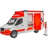 Image de Jeux de voiture Ambulance Sprinter avec chauffeur Bruder MB Blanc TU 026769